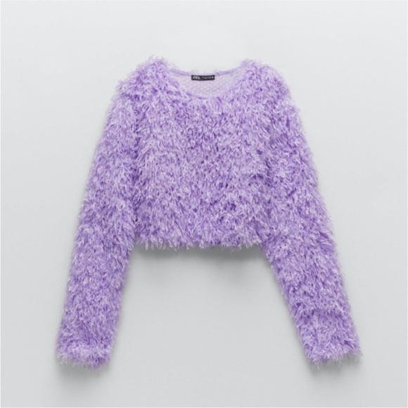 Zara Purple Feather Effect Sweatshirt Top
Size L new without tags lavander - Picture 2 of 6